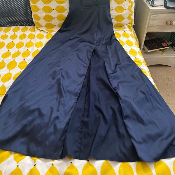 Marine Blue Silk Prom/Formal Dress - Picture 9 of 9